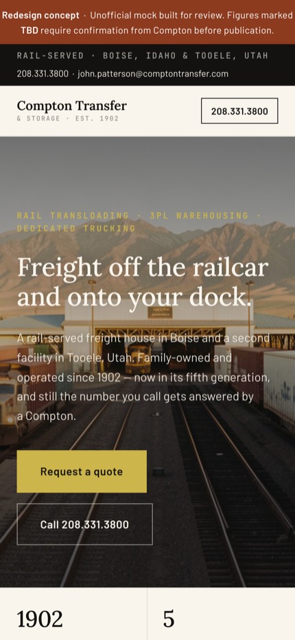 Proposed site on mobile