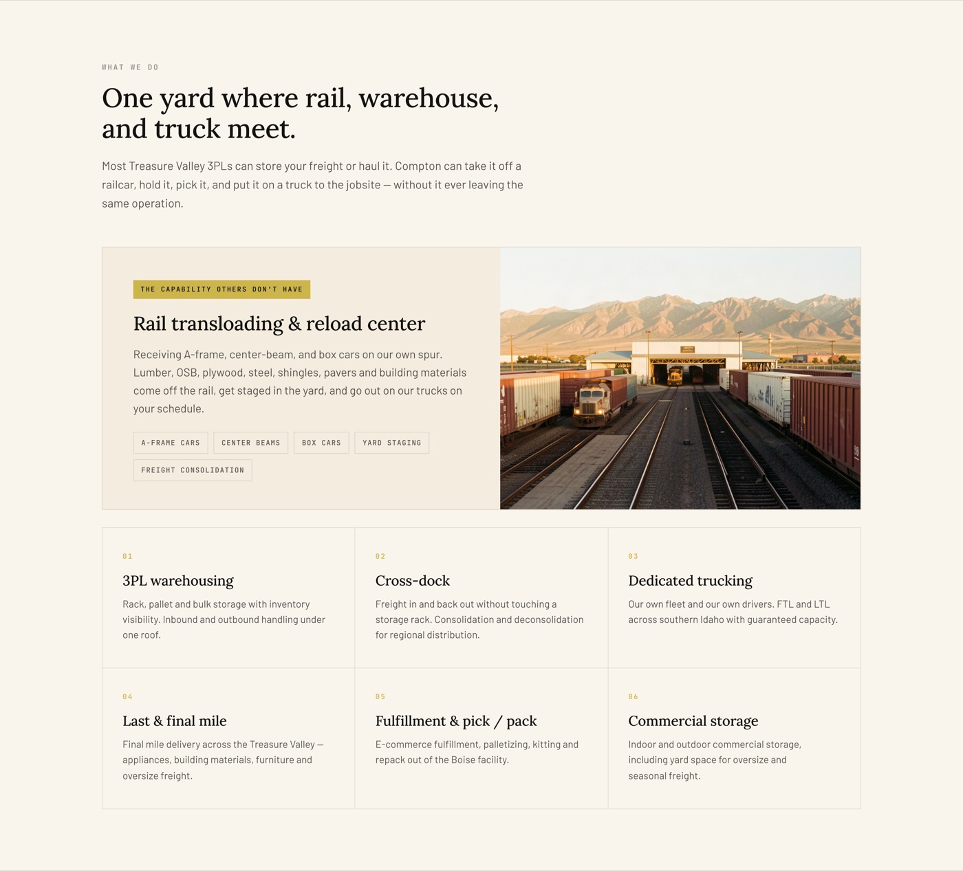 Proposed services section